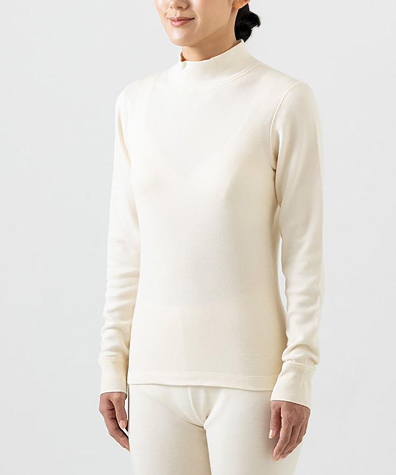 パンケーキニット ハイネックプルオーバー / オーガニックコットン