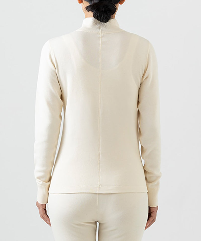 パンケーキニット ハイネックプルオーバー / オーガニックコットン