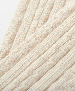 コットンケーブルソックス