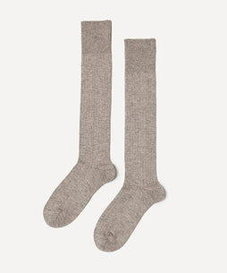 オーガニックコットン 「 ヤクコットンリブハイソックス 」｜PRISTINE