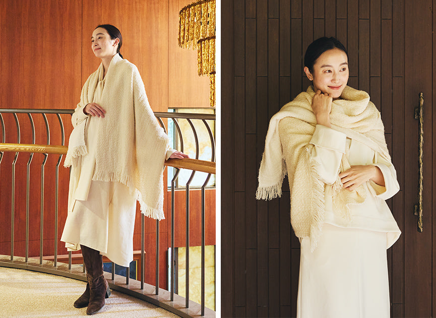 秋らしい華やかなスタイルに