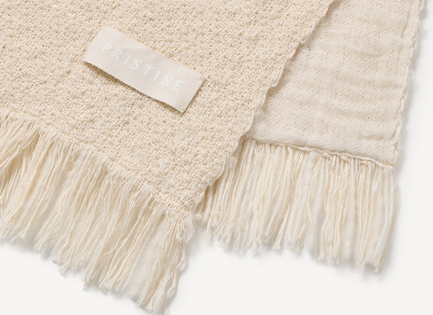 着心地も表情も贅沢なプリスティンならではの素材