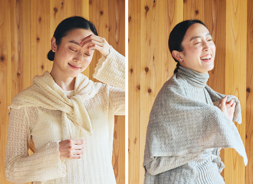 ホリデーシーズンのお出かけに、繊細で華やかなレーシーニット