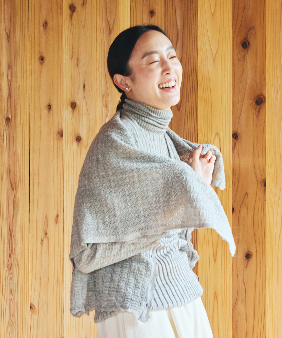 アルパカレーシーニットスカーフ / オーガニックコットン – PRISTINE