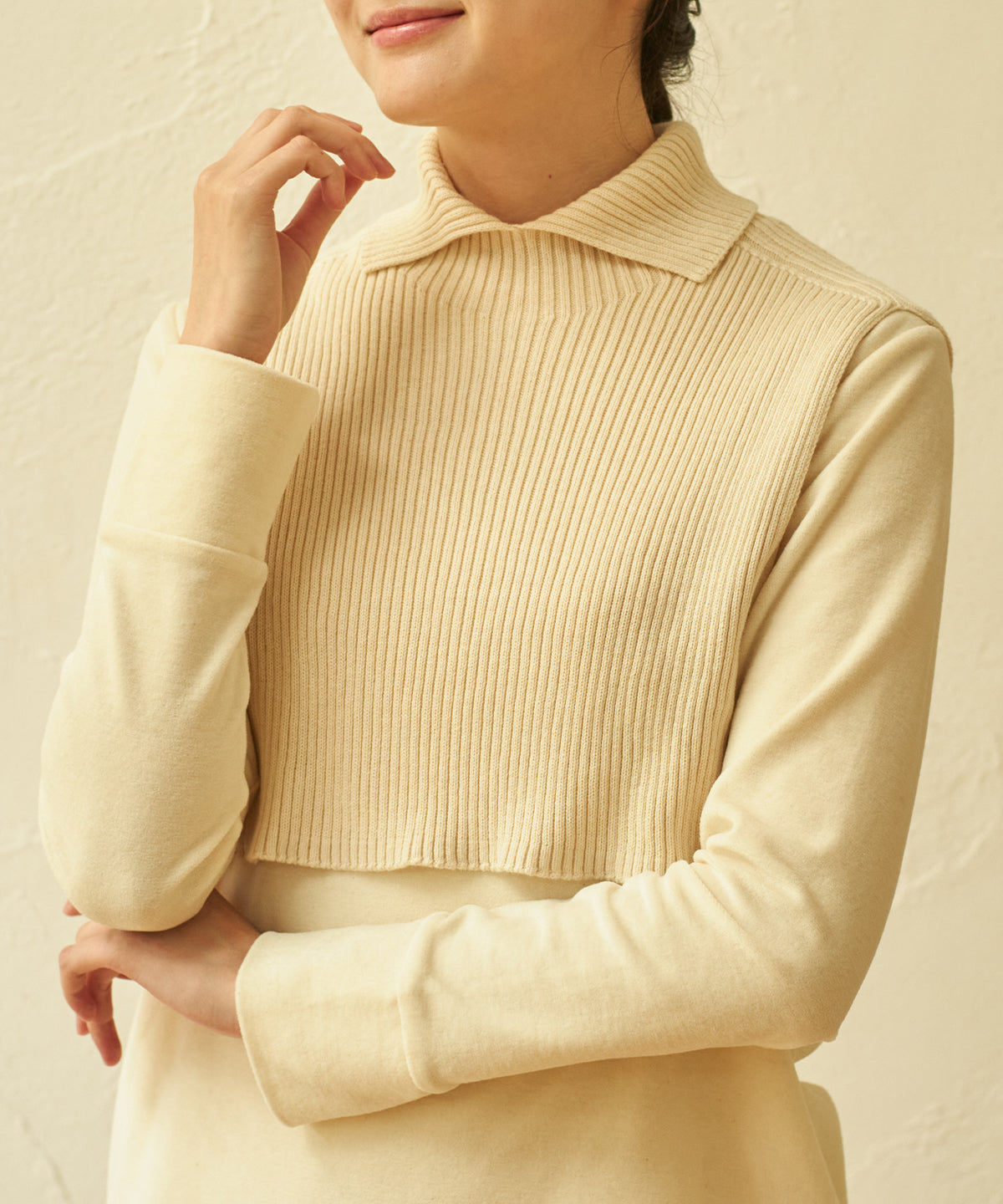 PRISTINE プリスティン カシミヤ混ニットカウル オーガニックコットン 綿 カシミヤ混ニットカウル / オーガニックコットン – PRISTINE