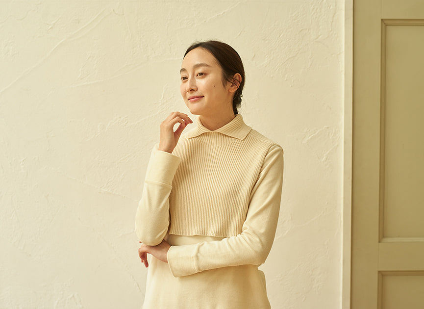 お部屋でも、お外着での合わせも