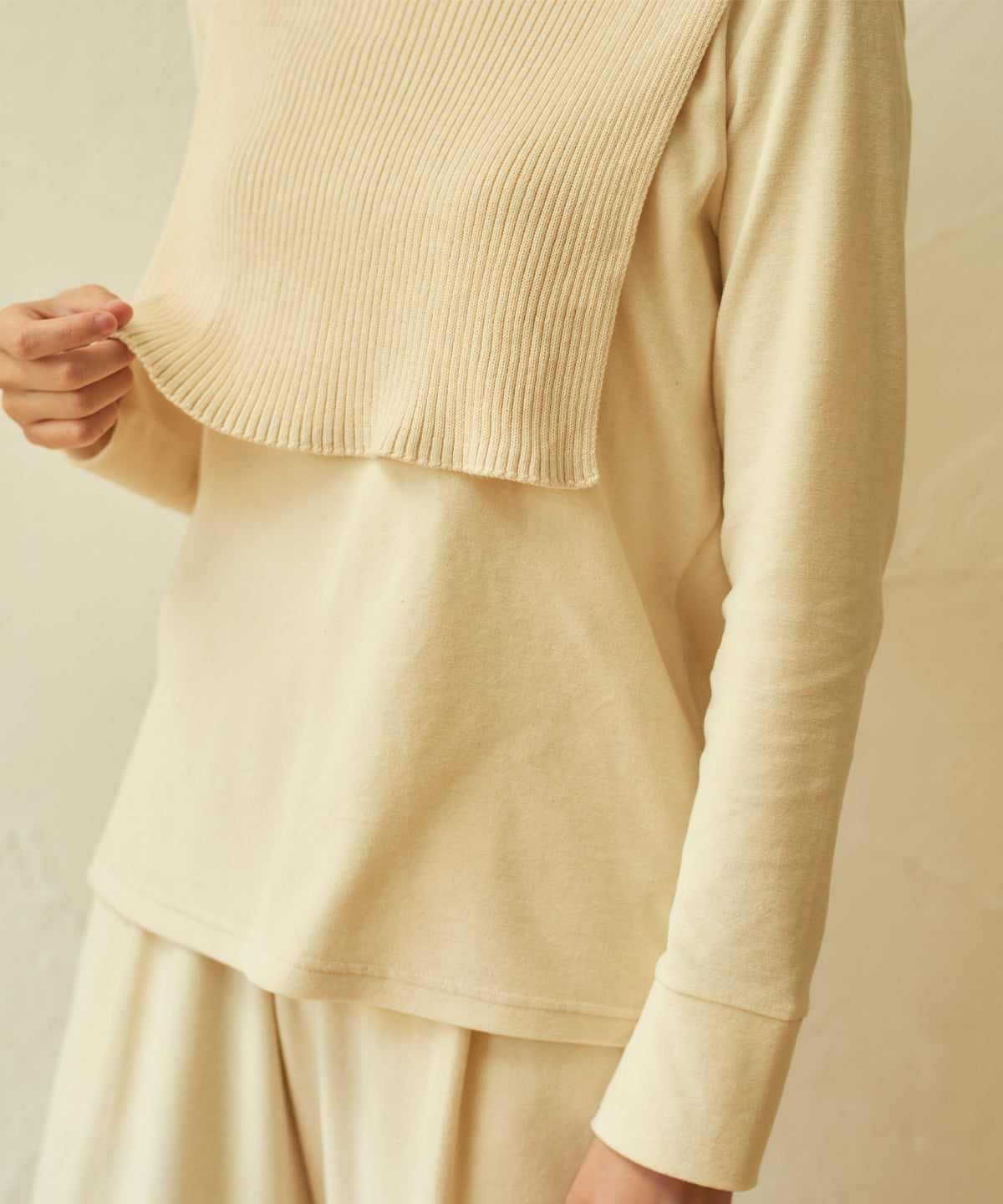 PRISTINE プリスティン カシミヤ混ニットカウル オーガニックコットン 綿 カシミヤ混ニットカウル / オーガニックコットン – PRISTINE