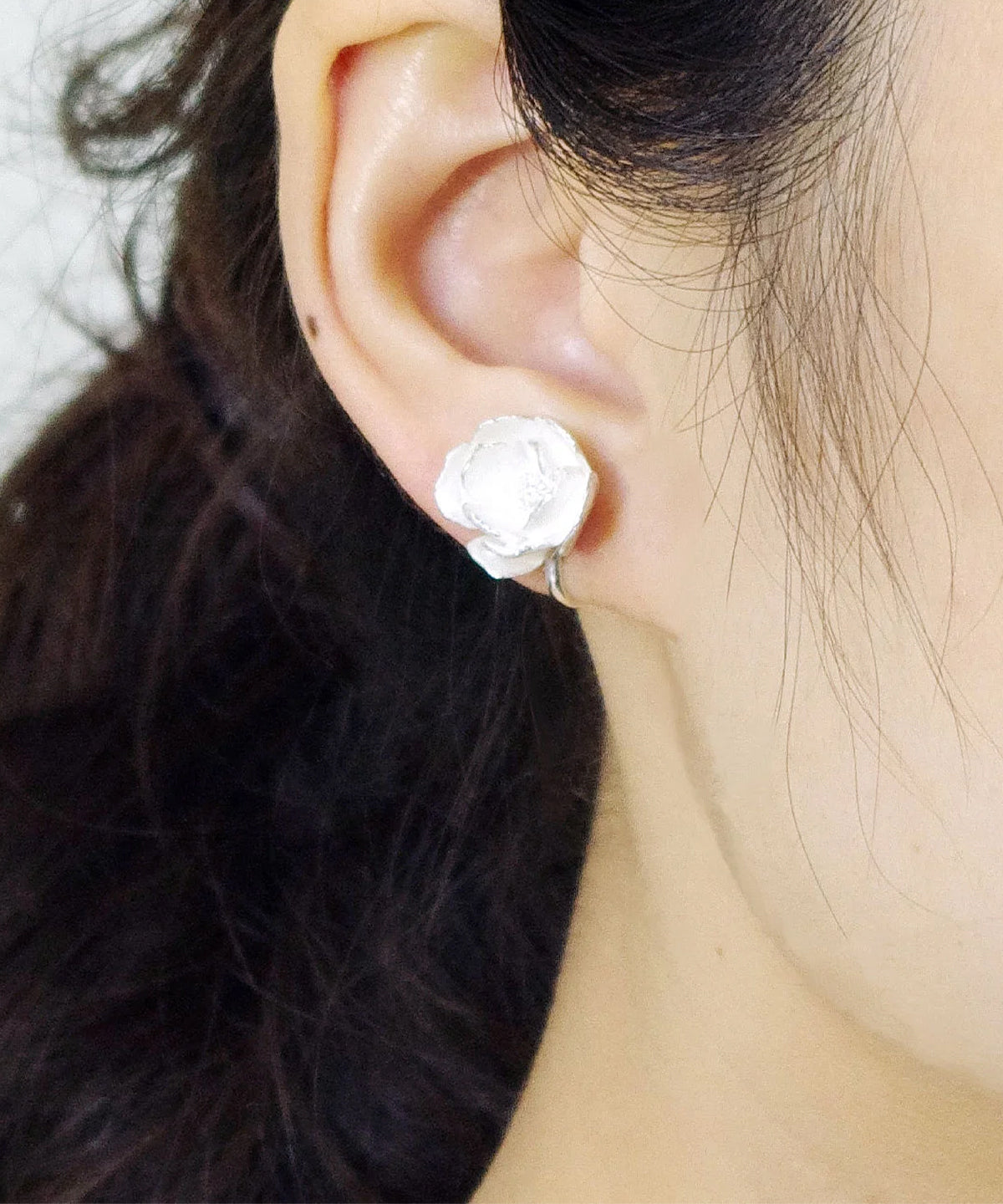 【 Fillyjonk 】シルバームーン｜イヤリング 7分咲き