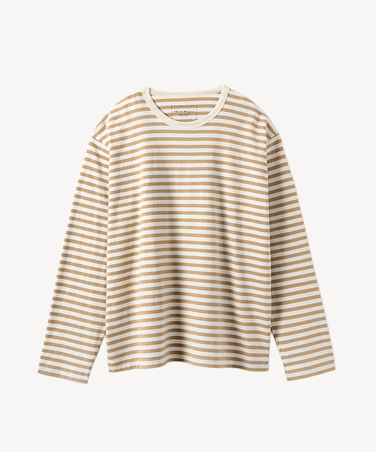 オーガニックコットン 「 ボーダー長袖Ｔシャツ 」｜PRISTINE