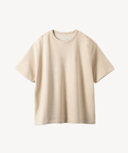 オーガニックコットン 「 コットンリネン 裏毛半袖トレーナー 」｜PRISTINE