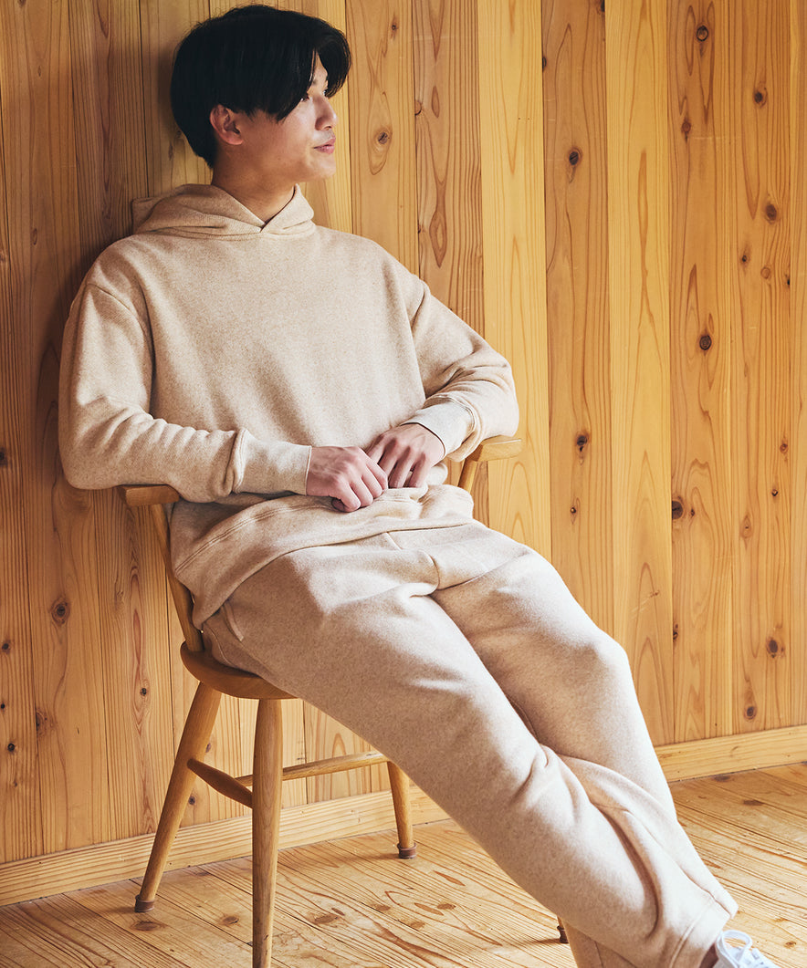 カシミヤ裏毛フーディ