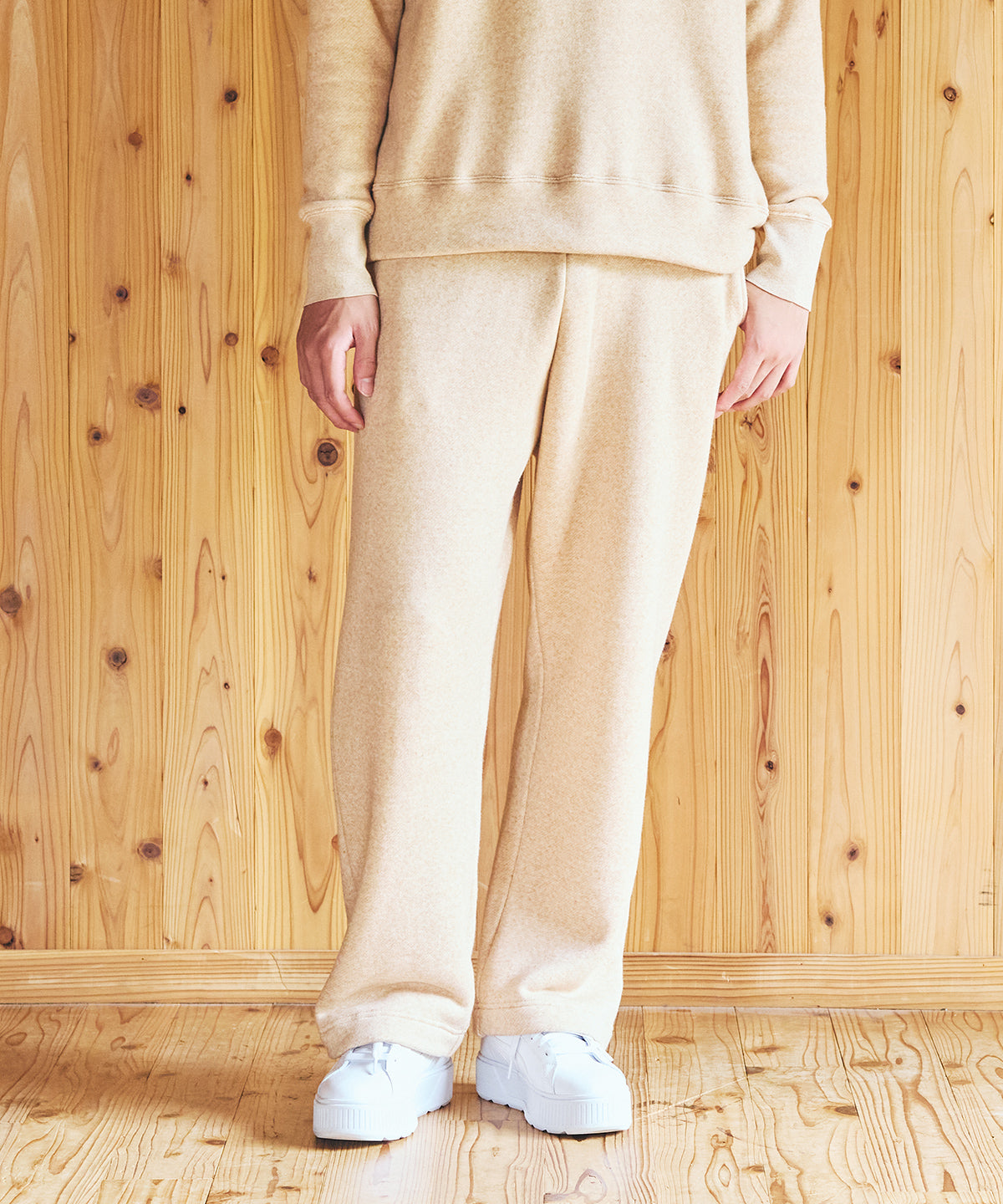 カシミヤ裏毛パンツ / オーガニックコットン – PRISTINE