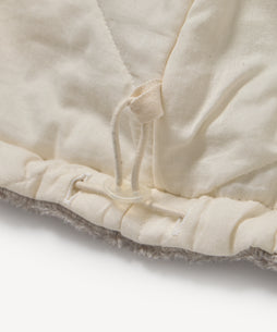 裏地はキルティングではなく、綾織の生地になります