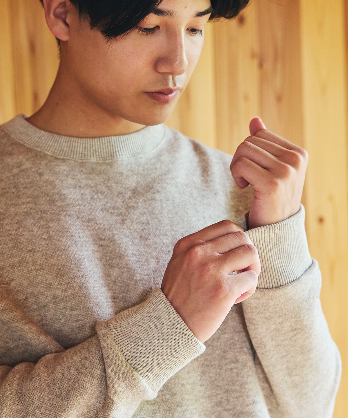 【美品】プリスティン ヤク裏毛クルーネックプルオーバー / オーガニックコットン ヤク裏毛クルーネックプルオーバー – PRISTINE