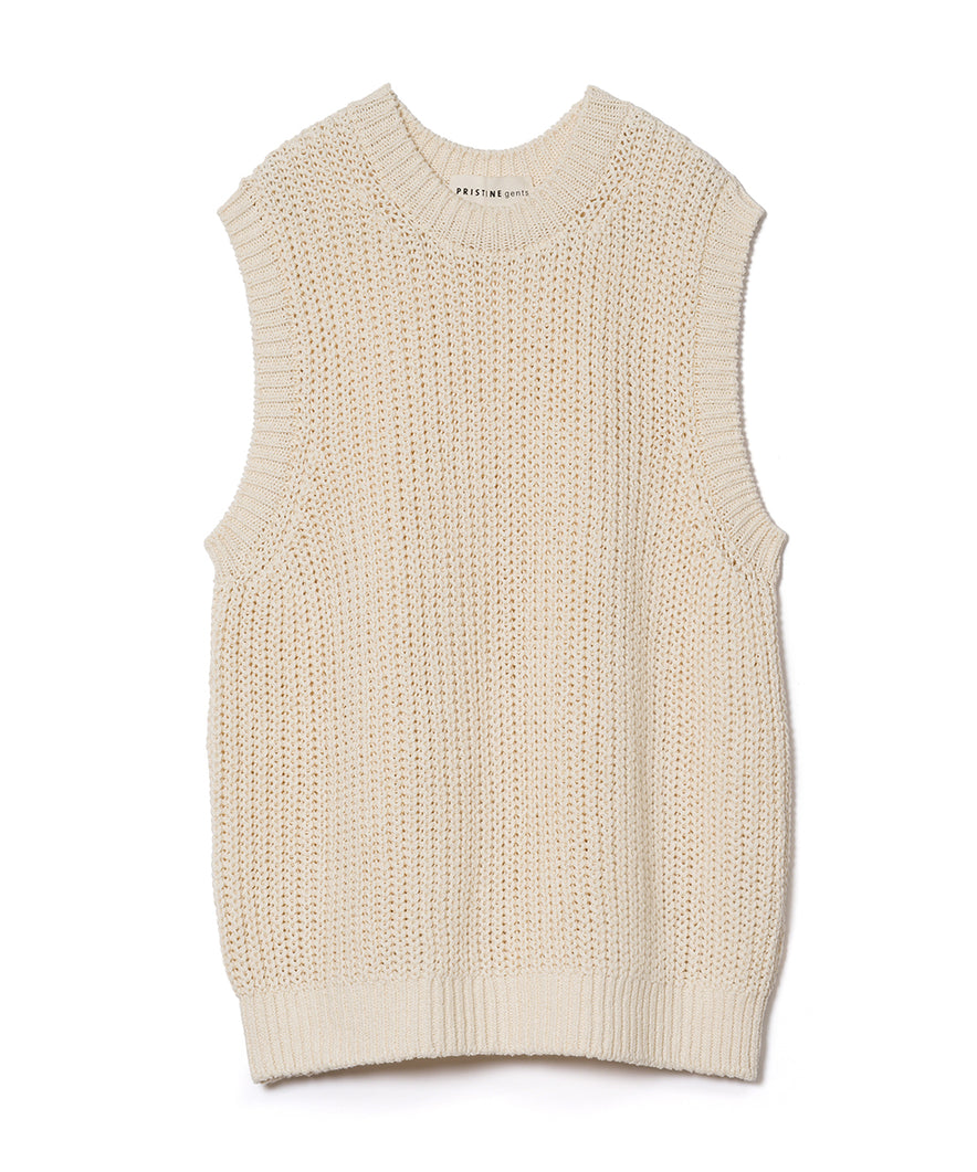 和紙コットンニットベスト