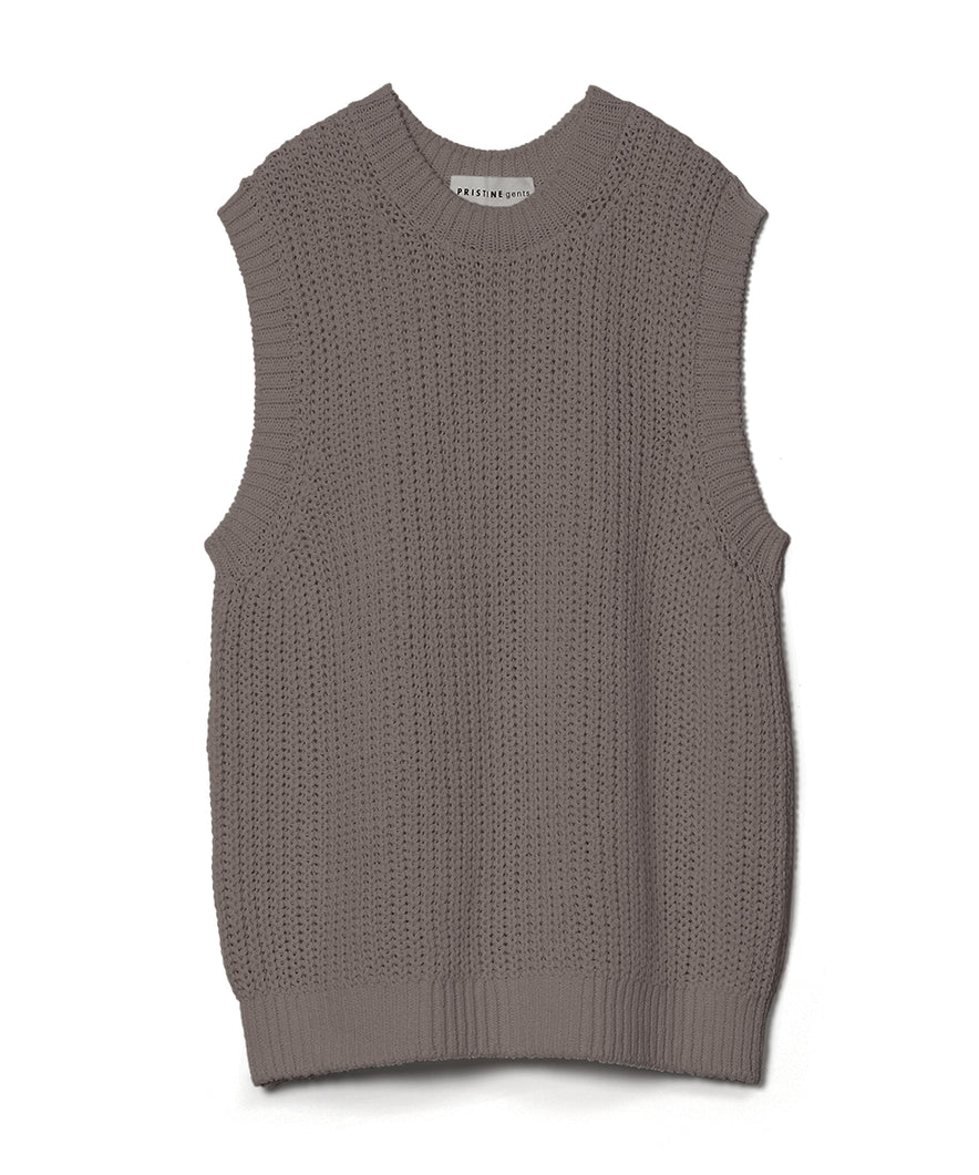 和紙コットンニットベスト（草木染め）