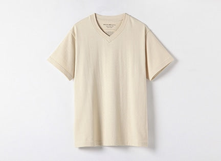 吊り天竺 VネックTシャツ