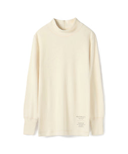 オーガニックコットン 「 パンケーキニット 長袖ハイネックプルオーバー 」｜PRISTINE