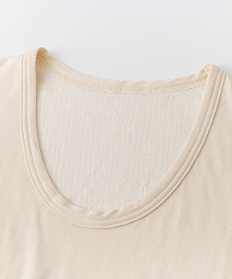 シルクコットン リバーシブル Uネックプルオーバー