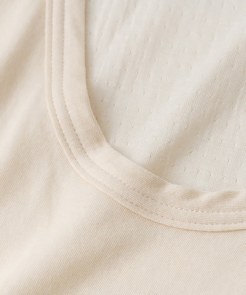 シルクコットン リバーシブル Uネックプルオーバー