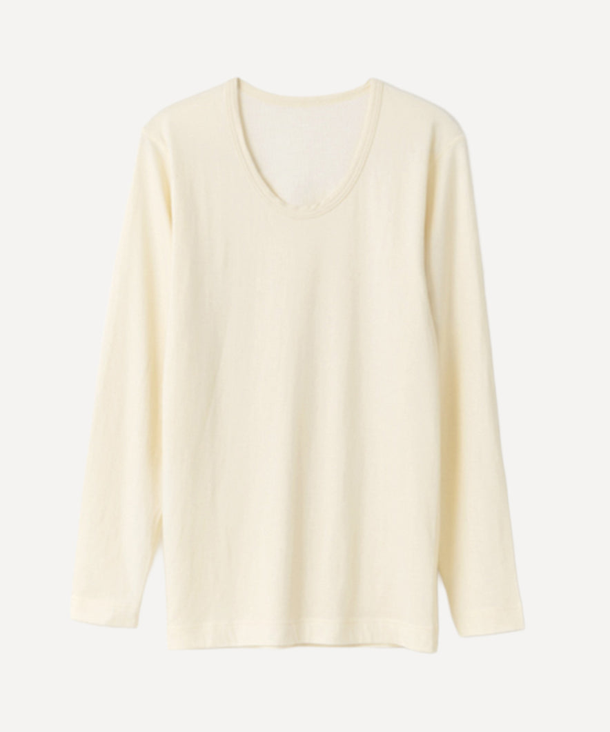 シルクコットン リバーシブル Uネックプルオーバー