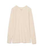 オーガニックコットン 「 パンケーキニット長袖クルーネック 」｜PRISTINE
