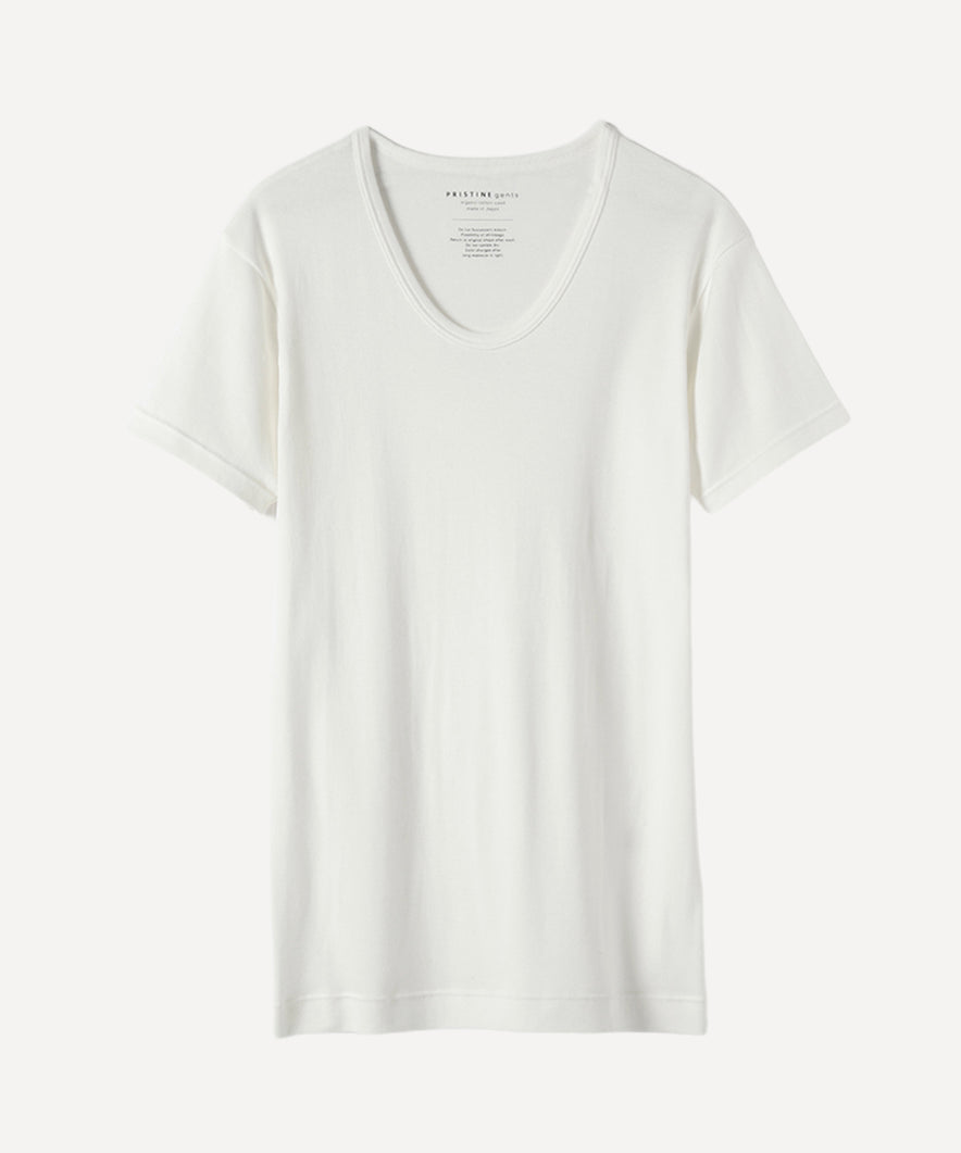 半袖UネックTシャツ（ホワイト）
