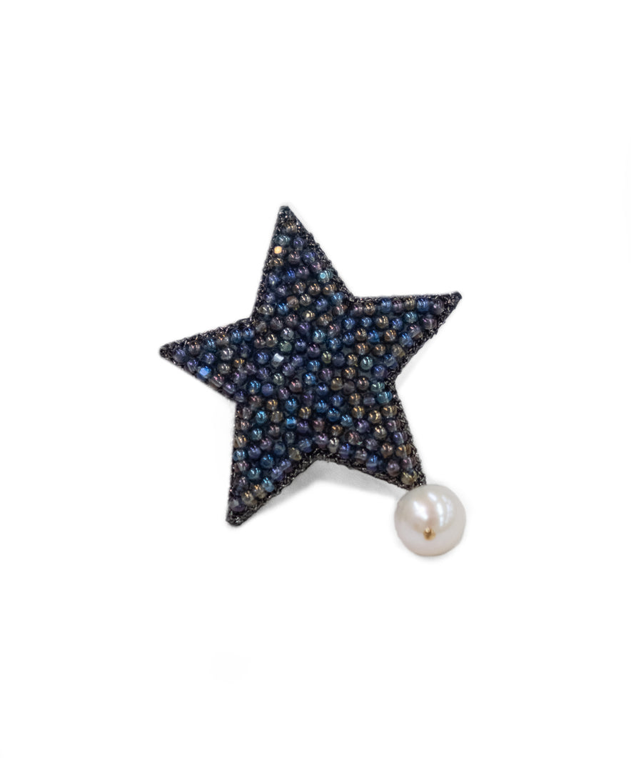 【LA COET】星 ピンブローチ（ブラック）