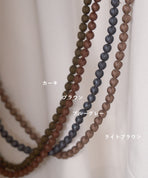 カンボジアシルク3wayネックレス【made in Cambodia】（ライトブラウン）