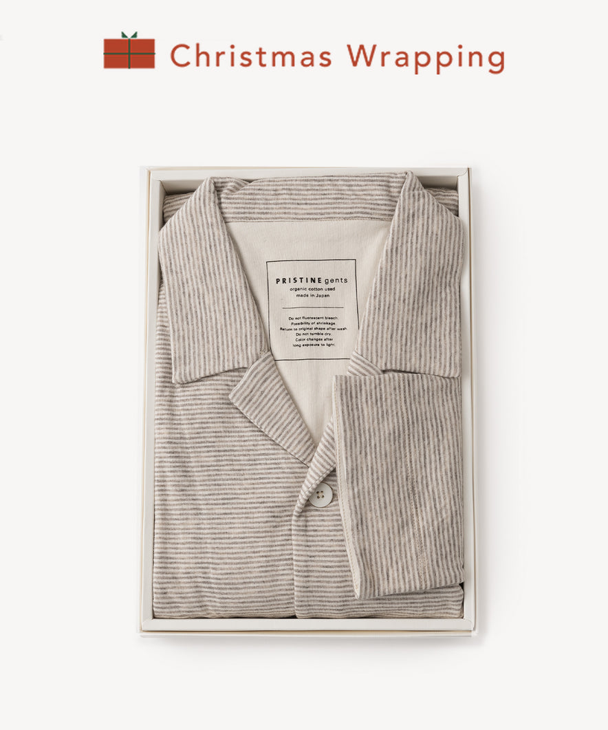 ヤクエアニットボーダー メンズパジャマ ギフトセット