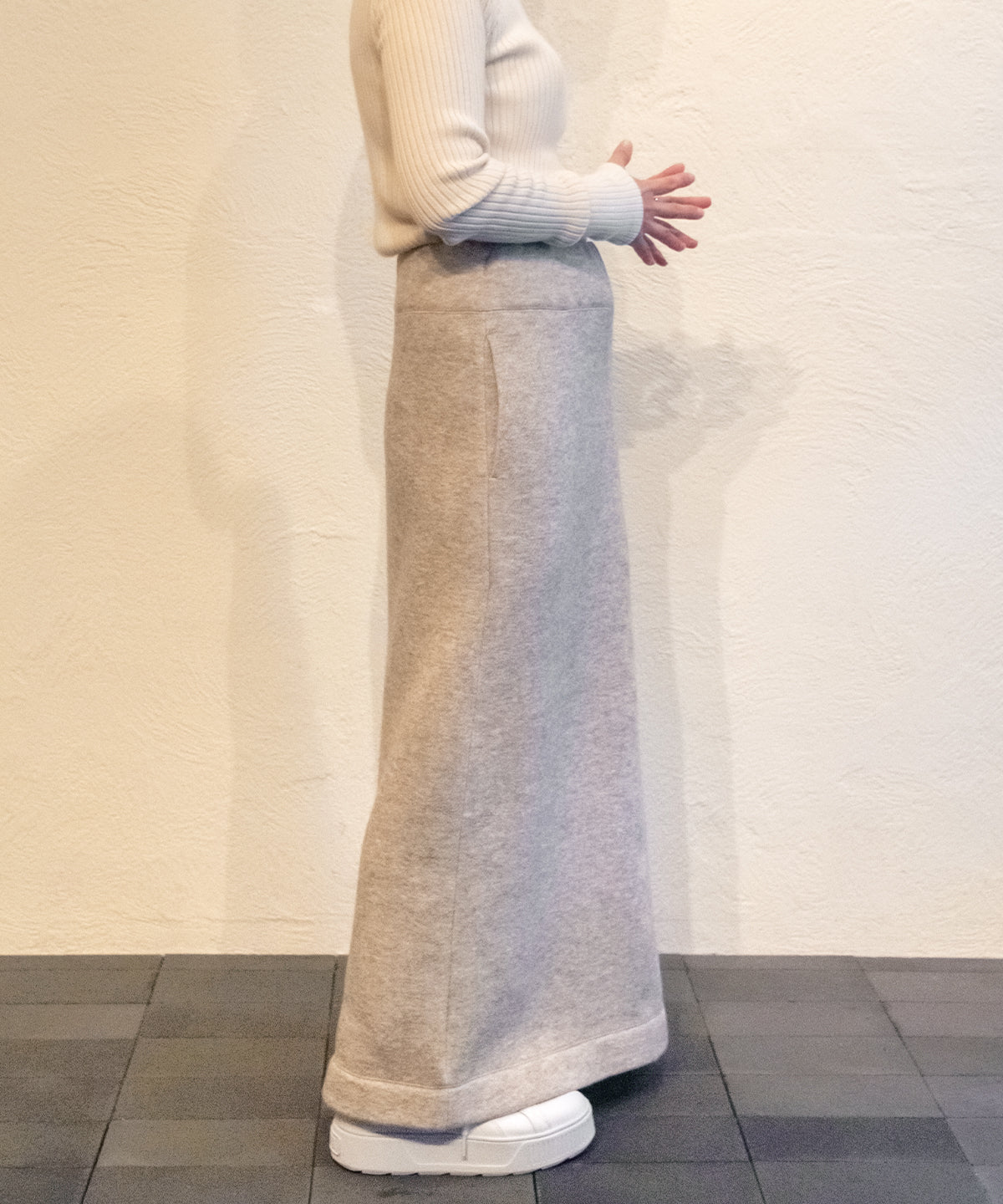 ヤク裏毛ロングスカート