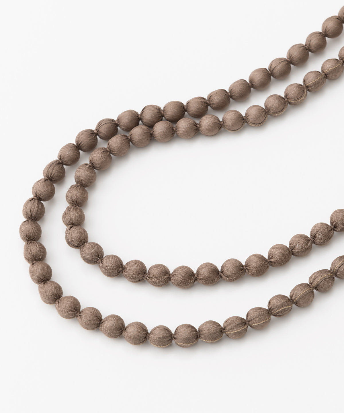 カンボジアシルク3wayネックレス【made in Cambodia】（ライトブラウン）