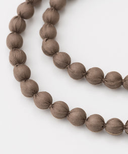 カンボジアシルク3wayネックレス【made in Cambodia】（ライトブラウン）