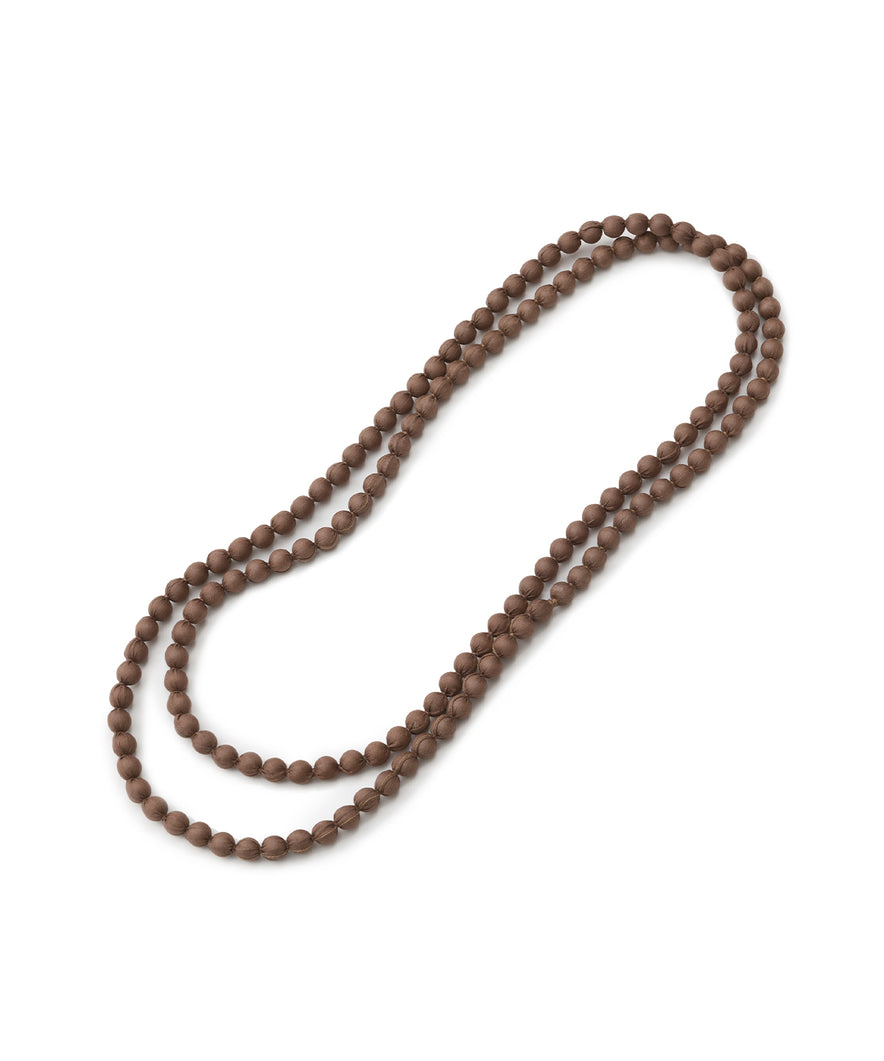 カンボジアシルク3wayネックレス【made in Cambodia】（ブラウン）