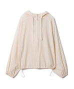 ちりめんジップアップパーカー（ナチュラル）